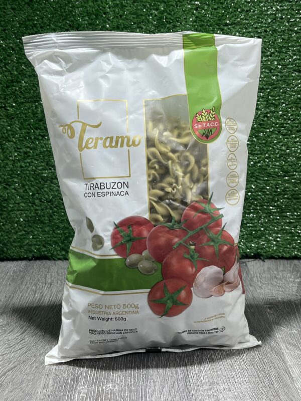 Fideos Tirabuzon con Espinaca Teramo