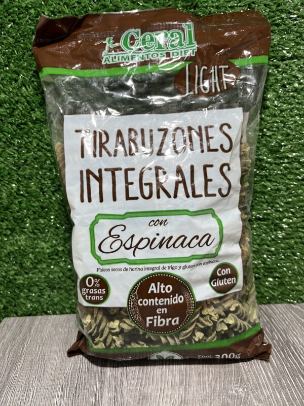 Tirabuzones Integrales con Espinaca Ceral Alimentos Diet
