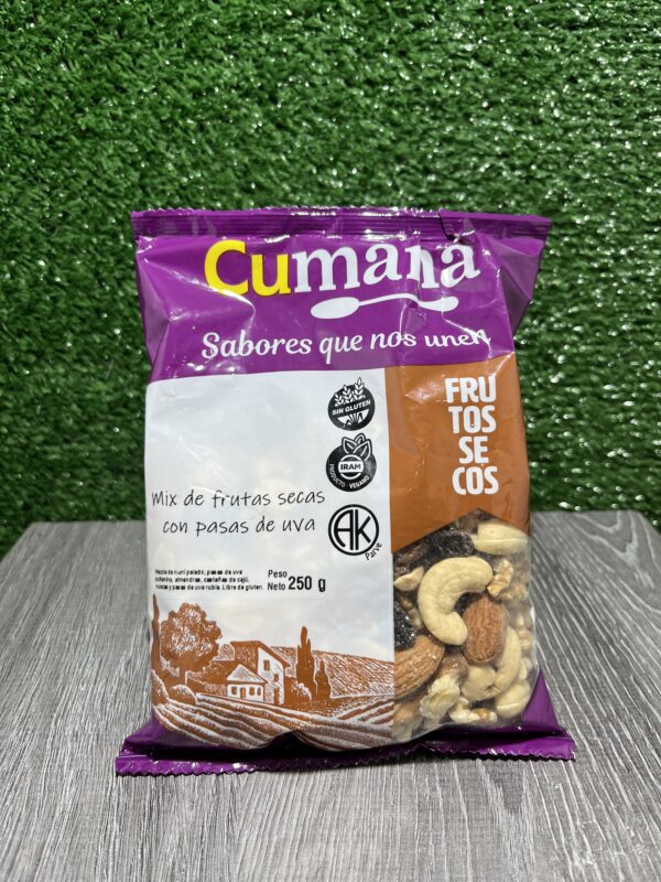 Mix de frutas secas con pasas de uva