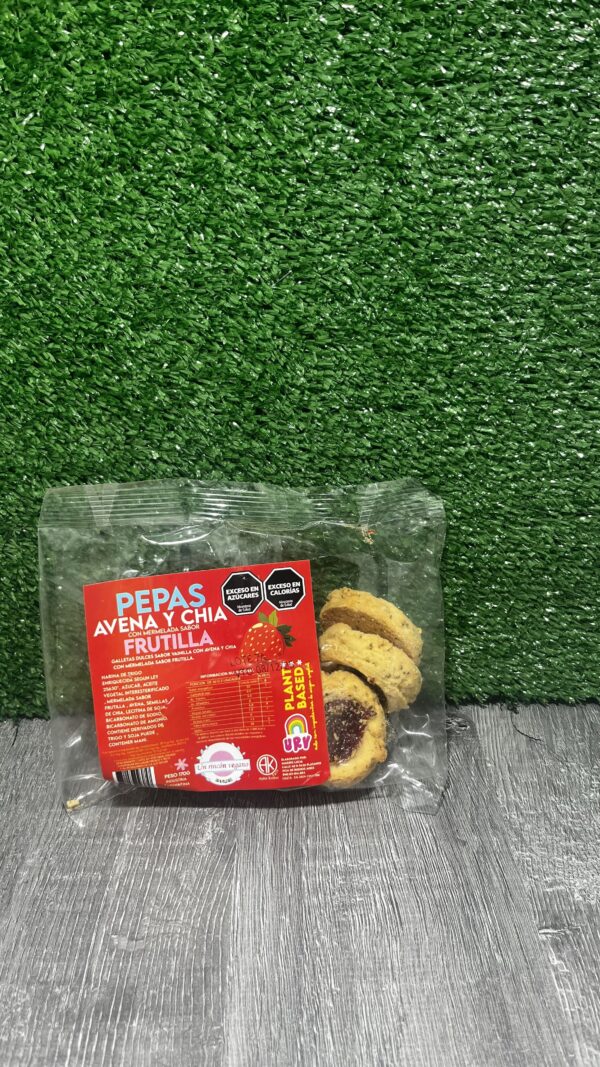 Pepas de Avena y Chía con Frutilla Un Rincón Vegano