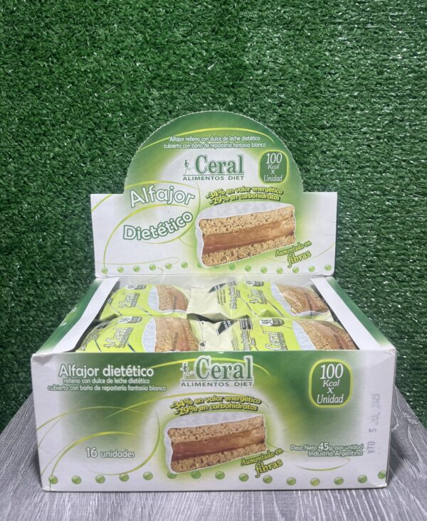Alfajor dietético Blanco Ceral
