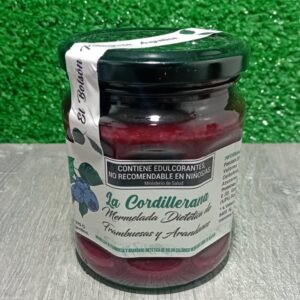 Mermelada Dietética Frambuesas y Arándanos La Cordillerana