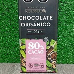 Chocolate Orgánico 80% Cacao Colonial