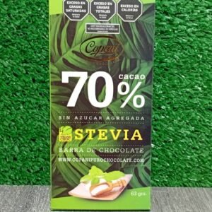 Chocolate 70% cacao con Stevia Copani