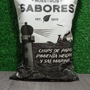 Chips de papas pimienta negra y sal marina Nuestros Sabores