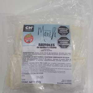 Ravioles de Verdura y Ricota Pequeña Manela