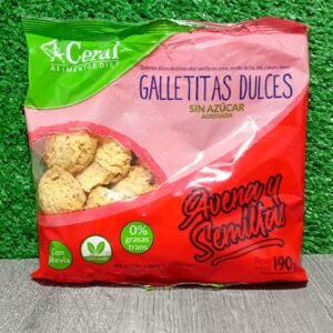 Galletitas Dulces Sin Azúcar agregada de Avena y Semillas Ceral Alimentos Diet